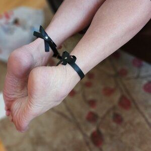 Anklet Bows CUTE - Black